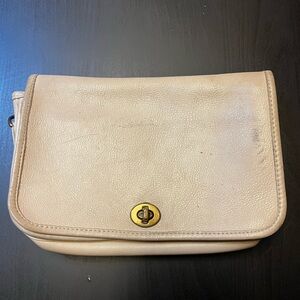 Vintage Cream Coach Bag